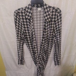 VENUS, Women's Midi Dress, Black & White, size L